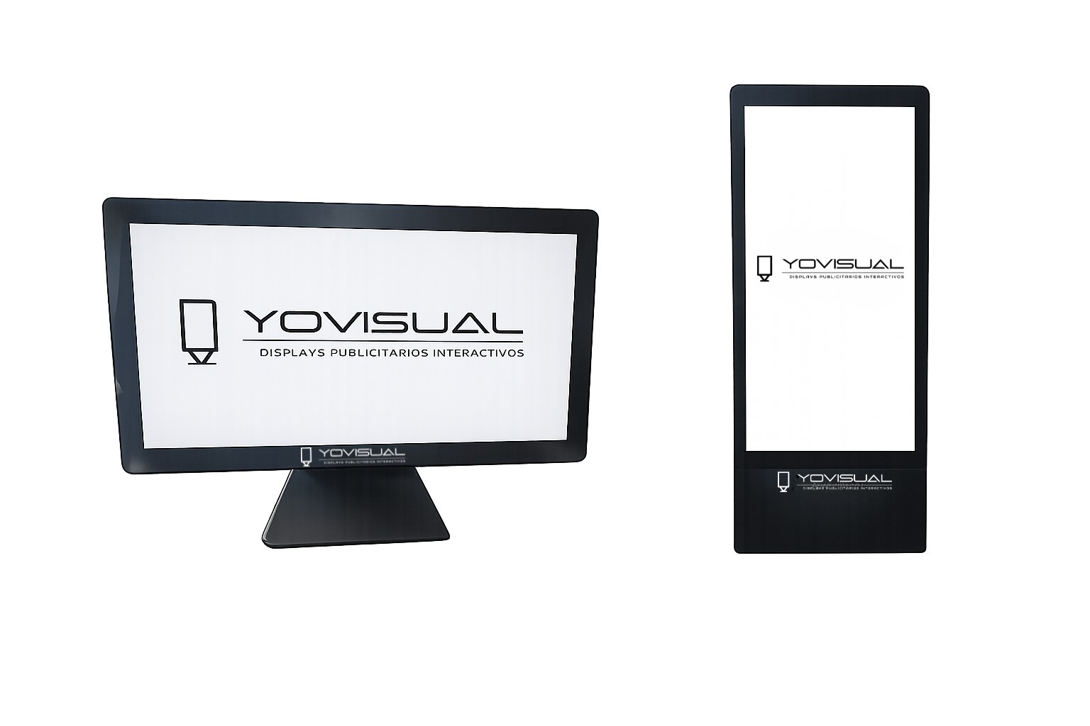 Pantalla publicitaria de sobremesa