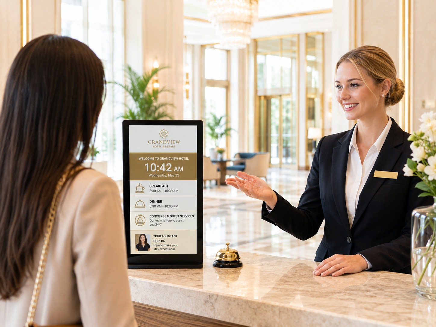 Pantallas publicitarias para hoteles