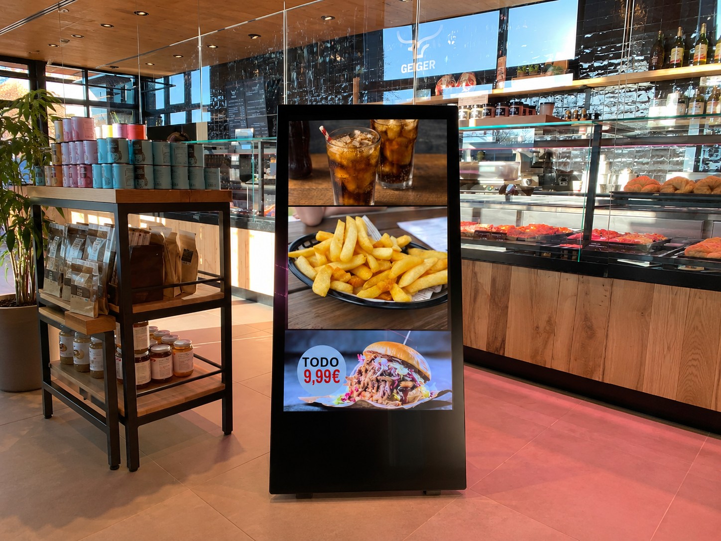 Pantallas publicitarias para restaurantes
