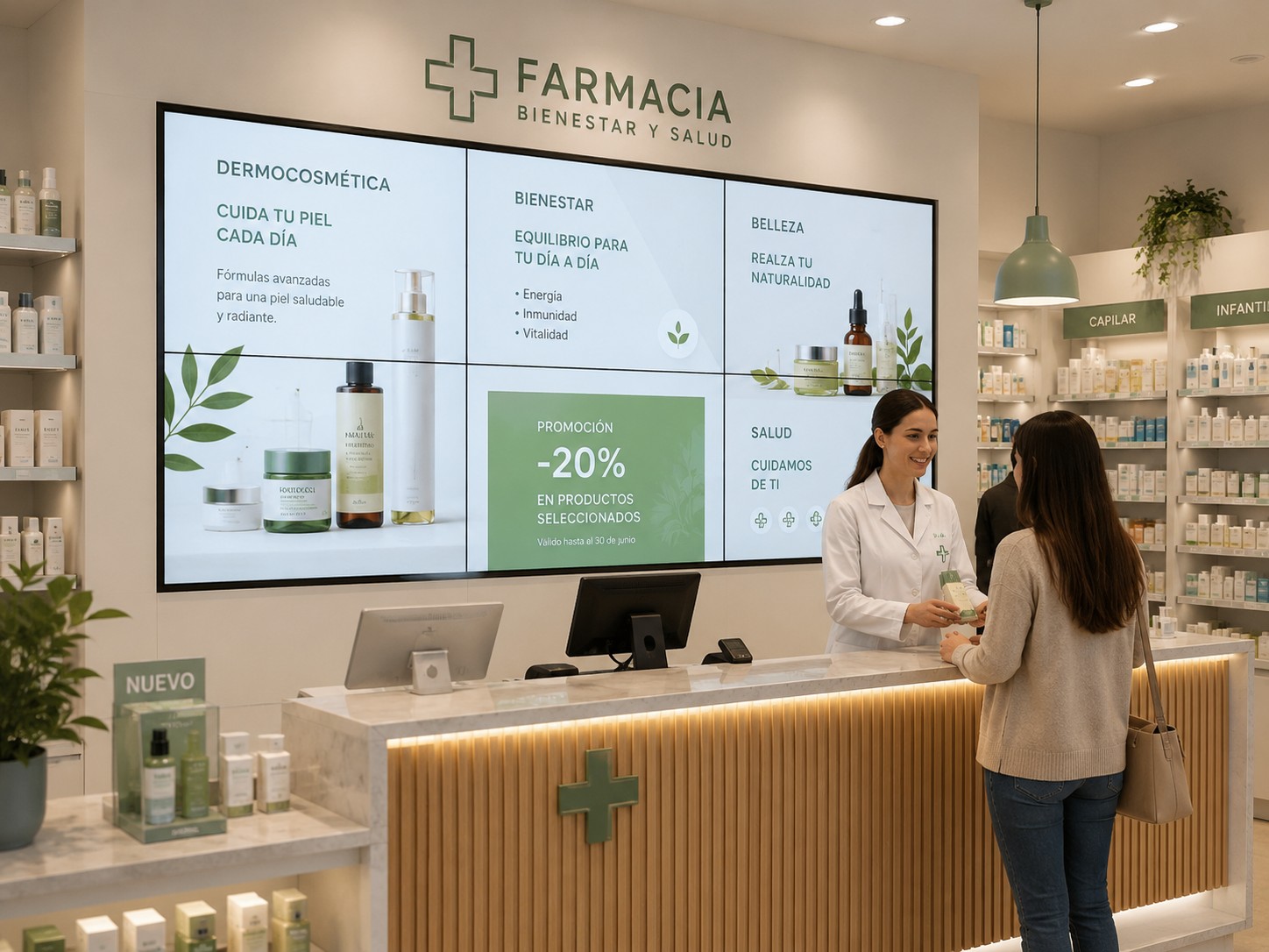 Panel modular para farmacia