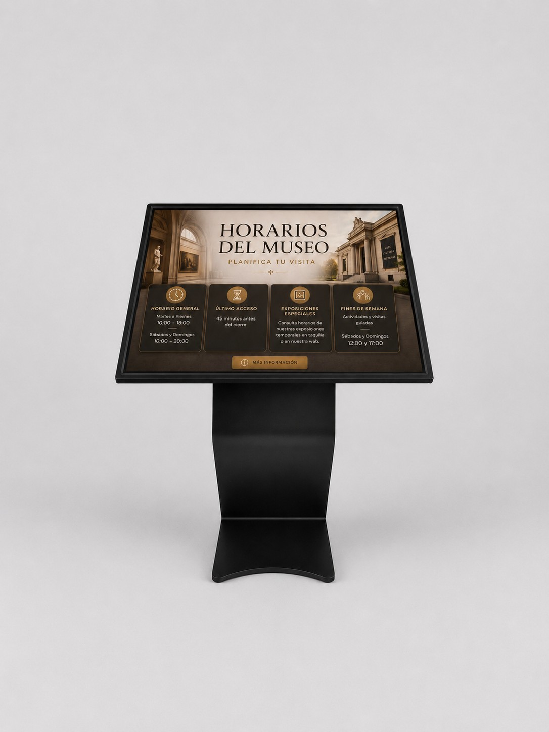 Kiosk interactivo táctil LCD para autoservicio y consulta