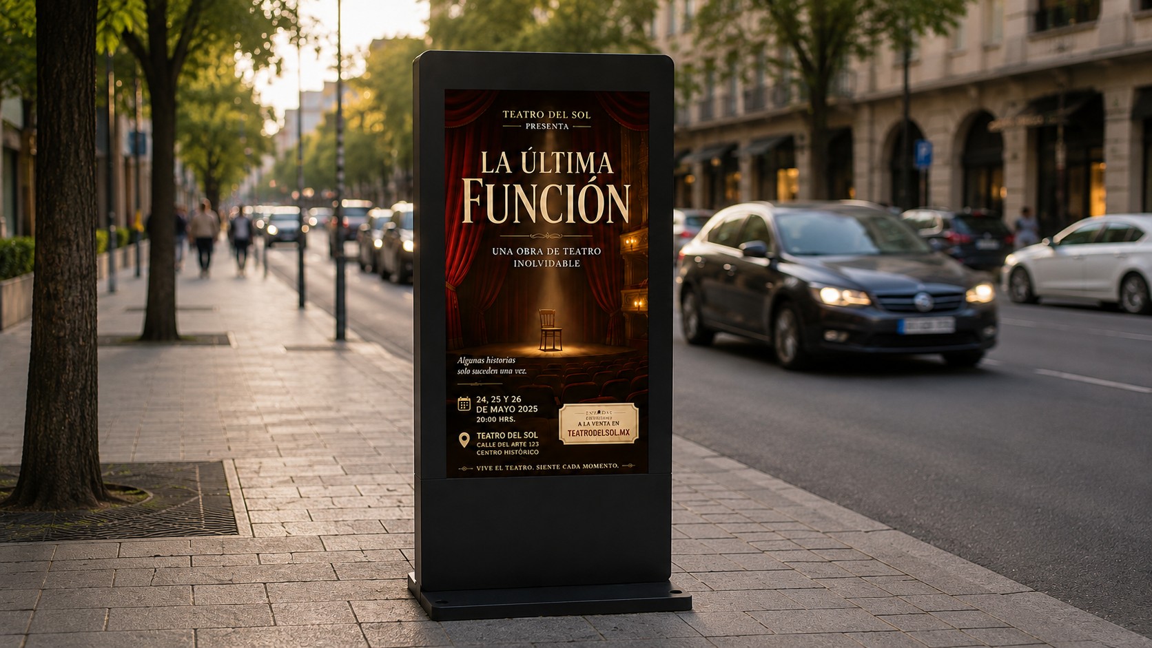 Pantallas de exterior para negocios