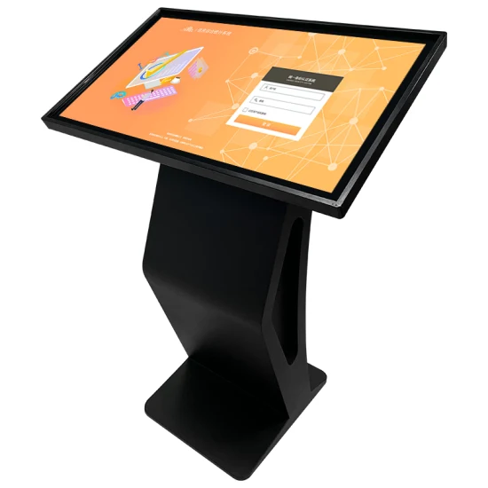Kiosko LCD interactivo en Soporte K Yovisual — vista en perspectiva