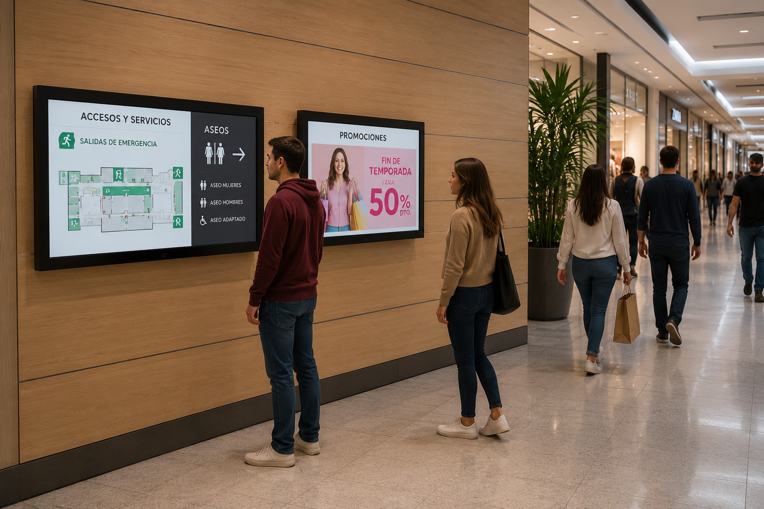Kiosko interactivo para centro comercial