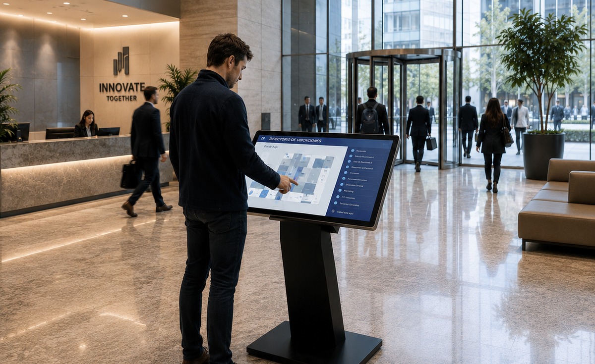 Kiosk táctil interactivo para oficinas y empresas
