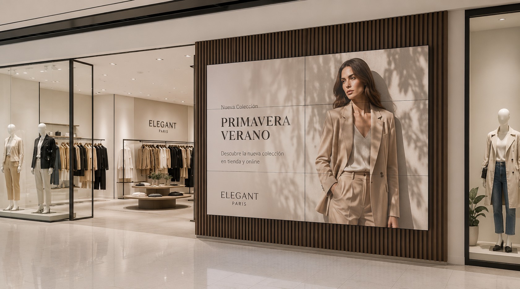 Panel modular para centro comercial