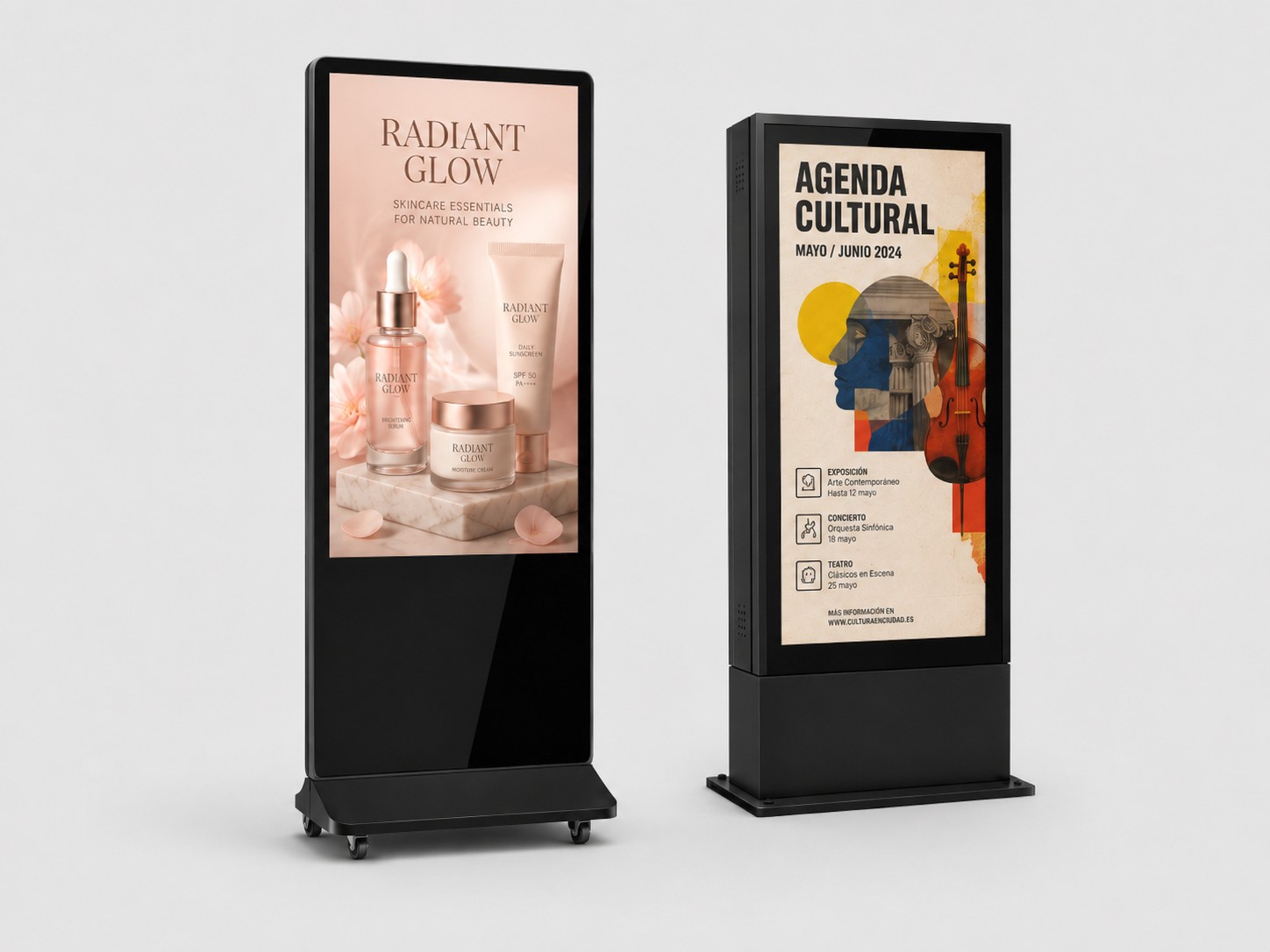 Diferencias entre tótem LCD de interior y exterior