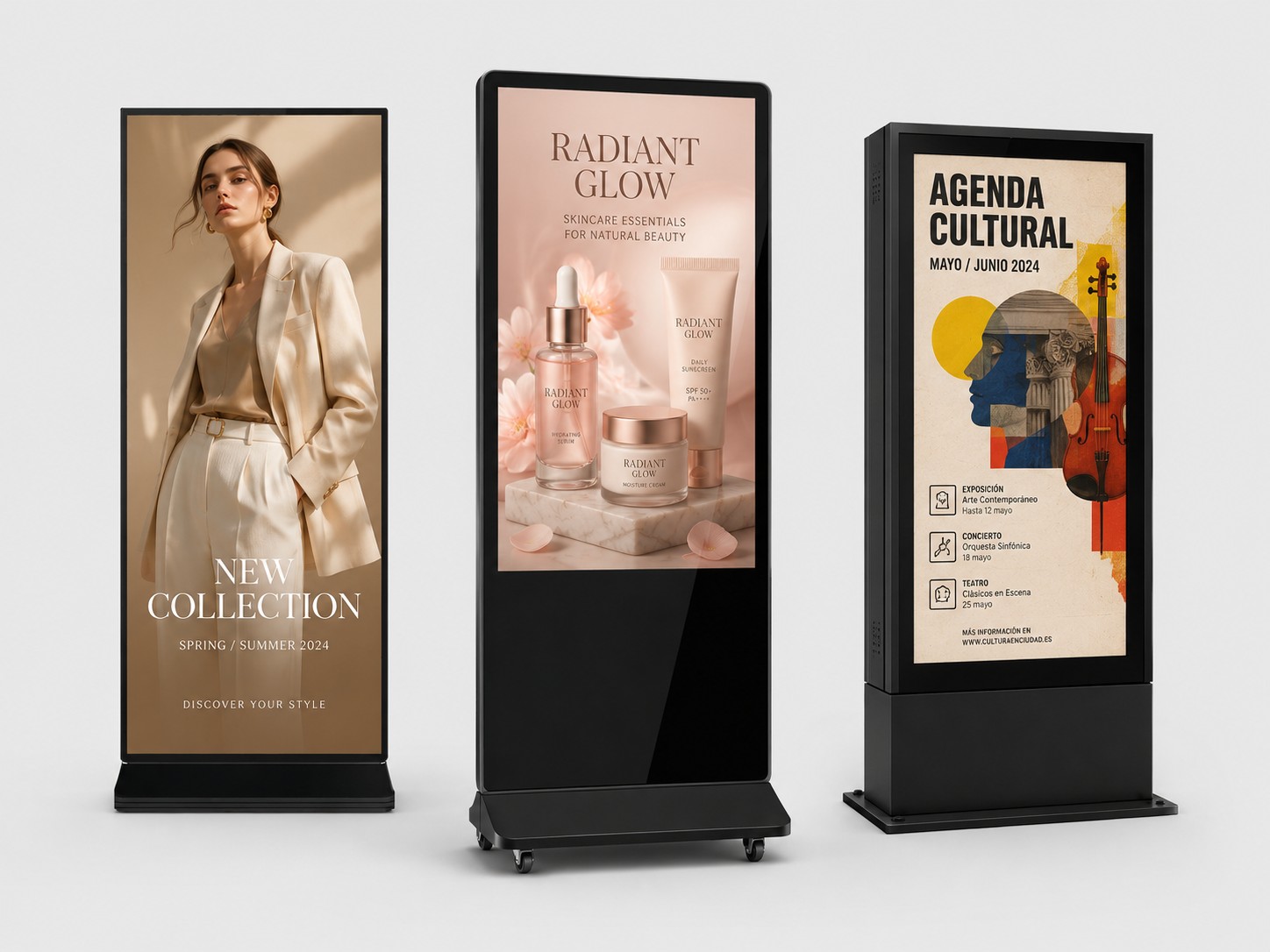 Tótem publicitario LCD de interior y exterior