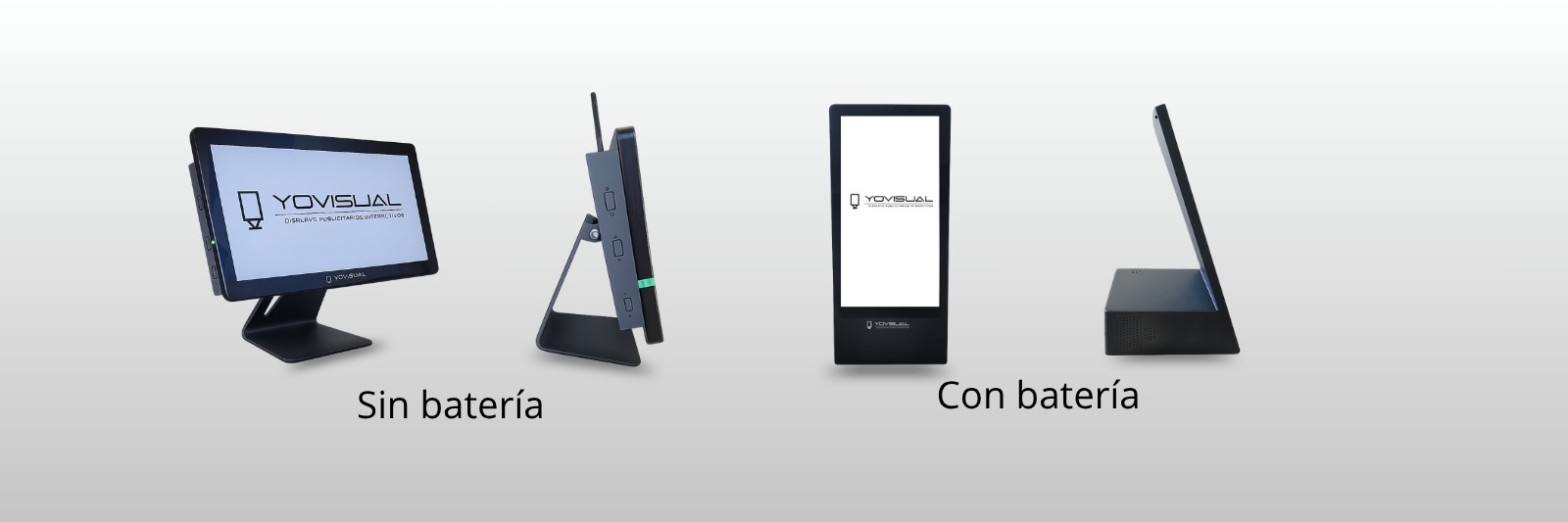 Diseño y formato de la pantalla publicitaria de sobremesa