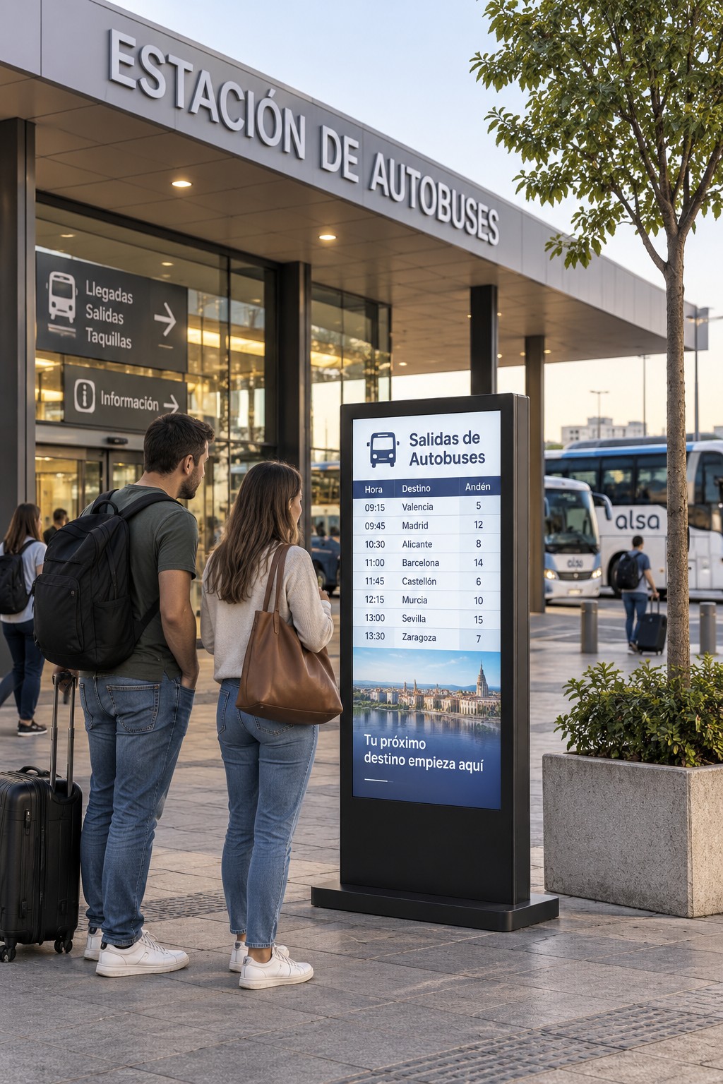 Tótem exterior para estaciones y aeropuertos